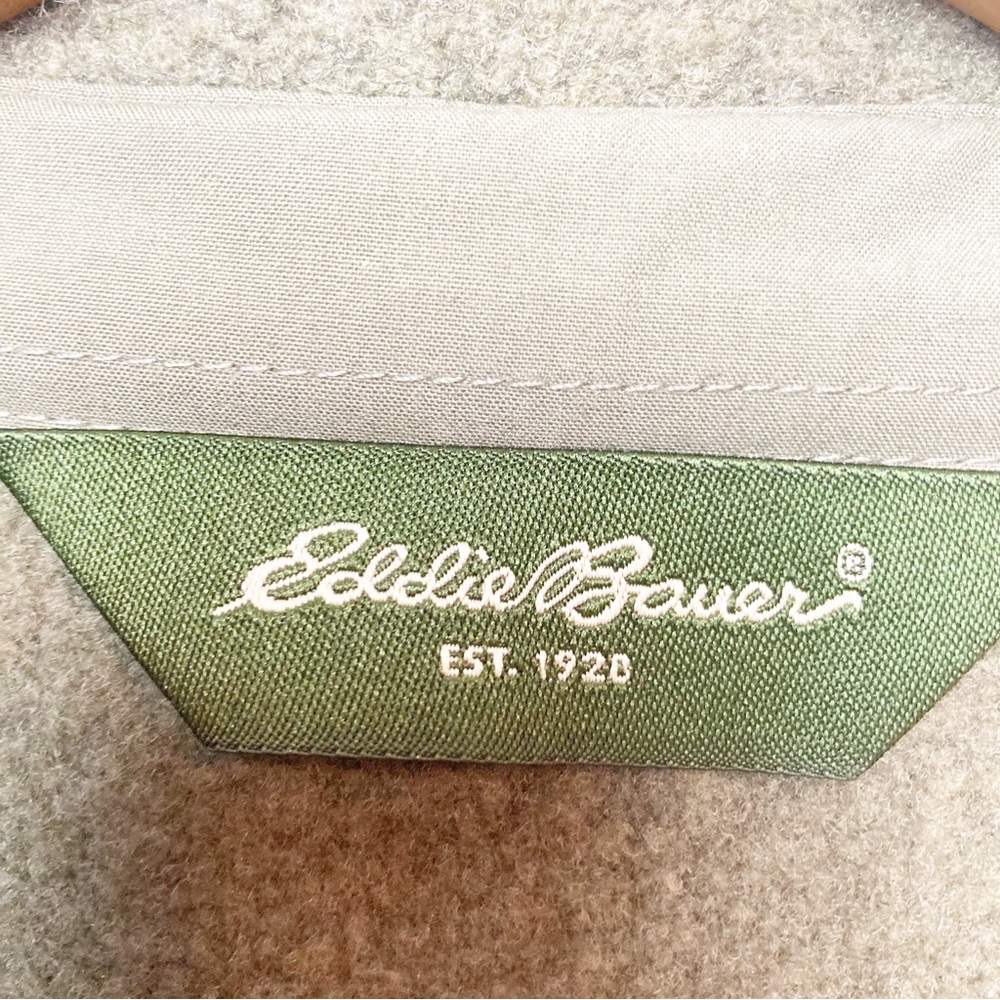 Eddie Bauer Green Button Front Shacket Large - image 4